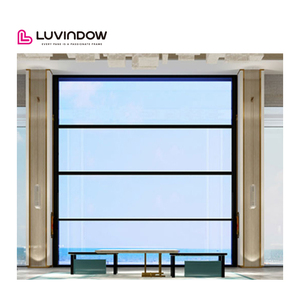 Retractable Sash Panorama Window Electric Motorized Vertical Sliding Guillotine Windows