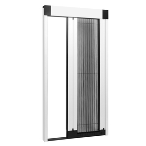 Retractable Trackless Sliding Door Polyester Fiberglass Pleated Mesh Aluminium Mosquito Net Elegant Design For Home Office