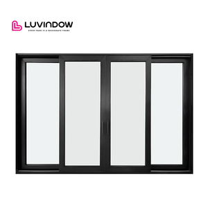 America Standard Super Large Sliding Glass Doors Aluminum Frame Triple Glass Stacking Lift Sliding Doors