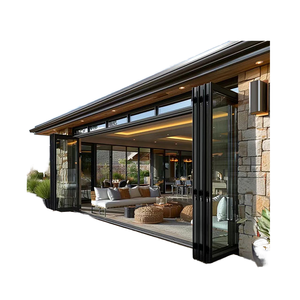 Thermal Break Exterior Bi Folding Door Outdoor Garden