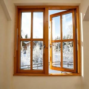 High Performance Aluminum Clad Wood Casement Wooden Window Frame Soundproof Insulated for Villa Residential Building Exterior