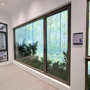 Fuson Aluminum Alloy Drift Bay Windows Broken Bridge Sliding Window