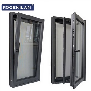 Rogenilan NO.1 Aluminum Double Glass Casement Window Triple Glaze