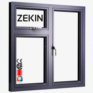 NFRC AS2047 Certification Thermal Break Aluminum Window Engineering Projects Big Glass Panel Awning Window Swing Casement Window