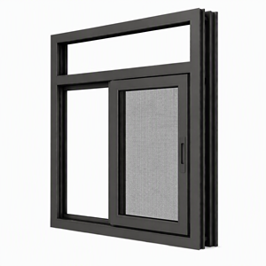 Thermal Break Aluminum Sliding Window With Stainless Steel Security Mesh