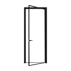 Black Frame Narrow Aluminium Glass Door