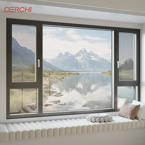 DERCHI High Quality Aluminum Frame Tilt Turn Casement Window