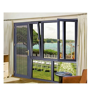 Aluminium Fly Screen Door House Window Grill Design Casement Mosquito Net Door