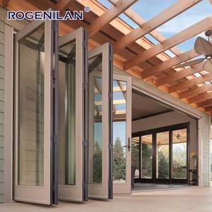Tempered Glass Bifold Doors Aluminium Folding Patio