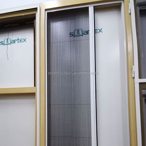 Sturdy Construction Pleated Folding Fly Mesh Aluminium Frame Screen Door