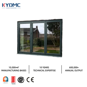 Low E Double Glass Aluminium Black Frame Bifold Windows Soundproof NFRC