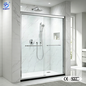 Double Bypass Sliding Shower Glass Enclosure