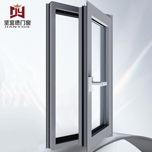 OEM ODM Manufacturer's Modern Double Glazed Security Aluminum Swing Windows & Doors Windproof Feature For Home/Apartment Use