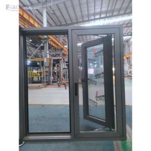Fuson Super Casement Wholesale Aluminium Windows High Security Impact Glass Casement Double Glazing Aluminum Frame Window