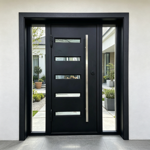 Sunnysky Oversized Aluminum Pivot Door AS2047 Certified Glazed Exterior Swing Open Hinged Grand Mansion Entrance Main Doors