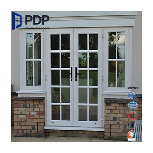 China Manufacturer Double Panels Swing French Style Aluminum Entry Door