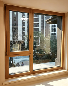 European High Energy Saving Triple Tempered Low-E Aluminum Wood Tilt Turn Window