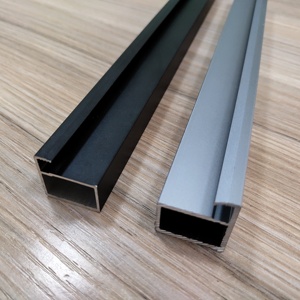 Matt Black Anodized Kitchen Cabinet Door Frame Aluminium Profile