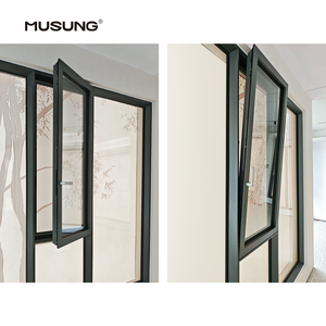 Hurricane Impact Windows Thermal Break Aluminum Casement Window