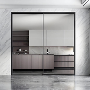 High-Quality Double-Track Aluminum Sliding Door
