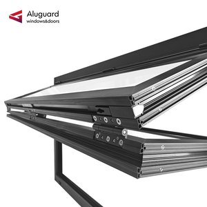 Customized Size Commercial Aluminum Lift up Folding Window Server Window for Restaurant Storefront
