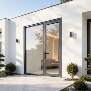 Weather Resistance Premium Powder-coating Finished Aluminum Glass Outward Opening Casement Doors With Australian Standard AS2047
