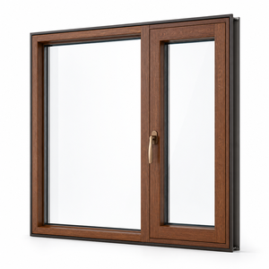 Modern Vertical Swing Aluminum Clad Wood Tilt Turn Casement Window
