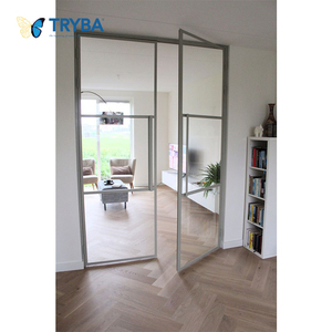 Modern Design Double Toughened Glass French Doors