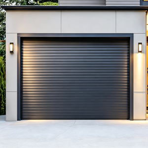 Custom Modern Aluminum Anti-Theft Insulated Windproof Electric Automatic Roller Shutter Door For Mall & Apartment Garage