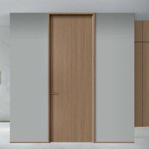 Customized Designer Aluminum Wood Grain Italia Style Waterproof Single Interior Internal Doors for Houses and Bedroom