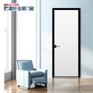 Fuson Factory Supply Discount Price New Design Interior Bathroom Hinged Doors / Aluminium Toilet Casement Door