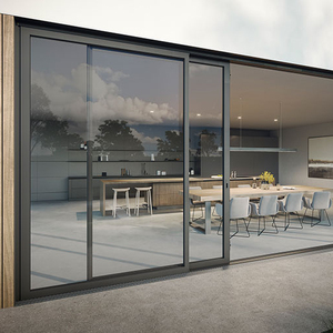 YY Facades As2047 Australian Windows and Doors Stacker Doors Australian Standard 3 Panel Glass Aluminum Sliding Doors
