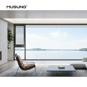 Customized Double Glazed Simple Design Aluminum Narrow Frame Balcony Window Hurricane Impact Casement House windows