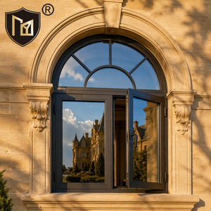 Tilt and Turn Aluminum Casement Window Double Glazed Thermal Break Soundproof NFRC CE European Style Bedroom Villa Custom OEM