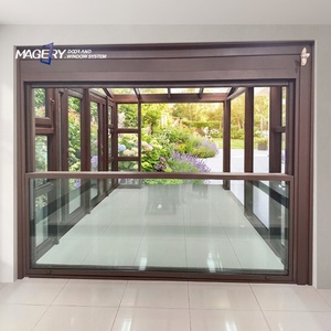 Intelligent Electric Vertical Glass Window with Wind and Rain Sensor