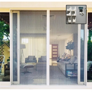 Smooth Mosquito Net Folding Mesh Doors Pleated Window Screen Door