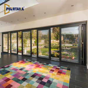 Outdoor Exterior Aluminium Stacking Bifold Accordion Folding Sliding Door