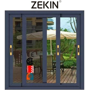 Sliding Window Hurricane Impact Proof Aluminum Energy Efficient NFRC AS2047 Glass Sliding windows Double Glass Aluminum Window