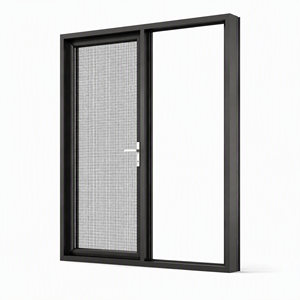 Modern Aluminum Alloy Casement Door With Mosquito Net Sound Insulation For Residential House Villa Custom Size