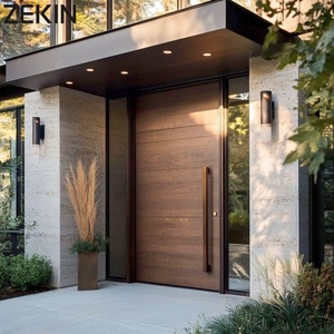 ZEKIN Modern American Heat Insulation Fire Prevention Luxury Entrance Pivot Door