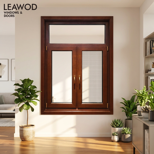 Custom Window Factory Inward Open Aluminum Alloy Clad Wood Double Glass Swing Casement Windows