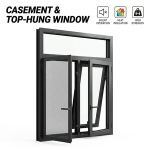Aluminum Outward Swing Casement Window Top Hung Rain Ventilation