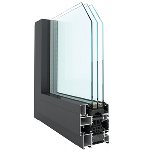 New Design Large windows Aluminum Exterior Hotel Window Replacement Black Aluminum Casement