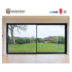 CE Exterior Double Glazed Slim Aluminum Sliding Glass Door System
