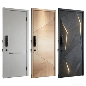Modern Aluminum Security Door Residential Front Entrance