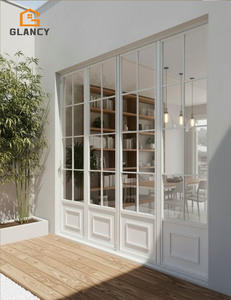 Customized White Aluminum French Folding Door for Living Room